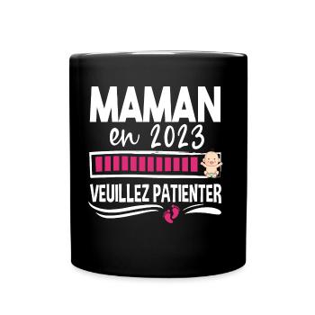 Maman Agricultrice Agriculture 2023 Naissance - Mug uni - noir - Devant