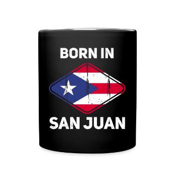 Puerto Rico - Tasse einfarbig - Schwarz - Vorne
