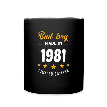 Bad Boy aus dem Jahr 1981 - Tasse einfarbig - Schwarz - Vorne
