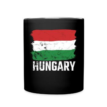 Ungarn Hungary Flagge Ungarisch Stolz - Tasse einfarbig - Schwarz - Vorne