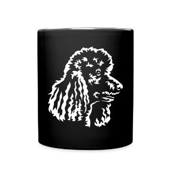 Pudel Kopf "Black Edition" - Tasse einfarbig - Schwarz - Vorne