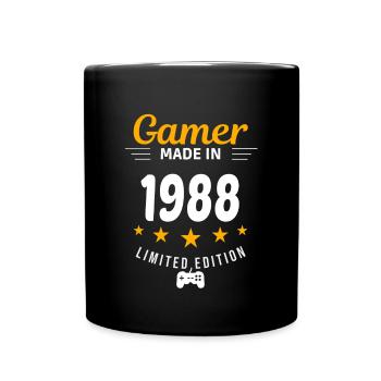Gamer fait en 1988 - Mug uni - noir - Devant