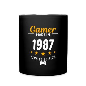 Gamer aus dem Jahr 1987 - Tasse einfarbig - Schwarz - Vorne