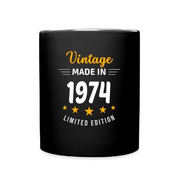 Vintage made in 1974 - Full Colour Mug - black - Front