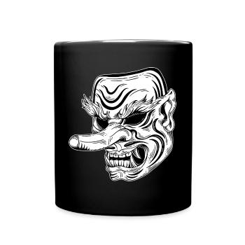 Schädel Skull Horror Japon Halloween Geisha - Mug uni - noir - Devant