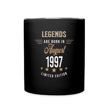 Legends are born in August 1997 - Full Colour Mug - black - Front