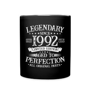 Cadeau d’anniversaire vintage légendaire depuis 1992 - Mug uni - noir - Devant