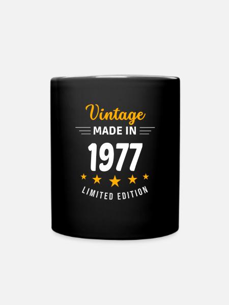 Vintage made in 1977 - Full Colour Mug - black