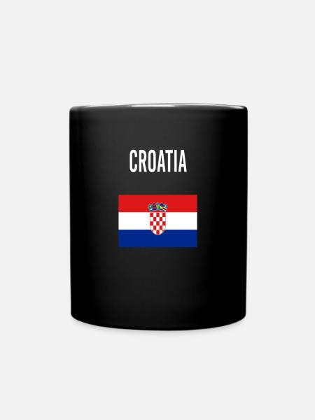 Croatia FLAG - Full Colour Mug - black
