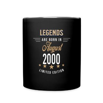 Legends werden im August 2000 geboren - Tasse einfarbig - Schwarz - Vorne