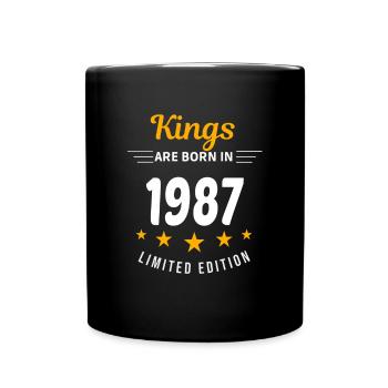 Kings SIND 1987 GEBOREN - Tasse einfarbig - Schwarz - Vorne