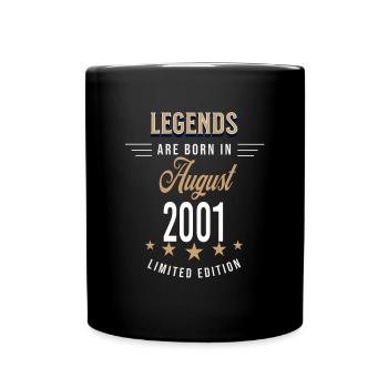 Les légendes naissent en août 2001 - Mug uni - noir - Devant