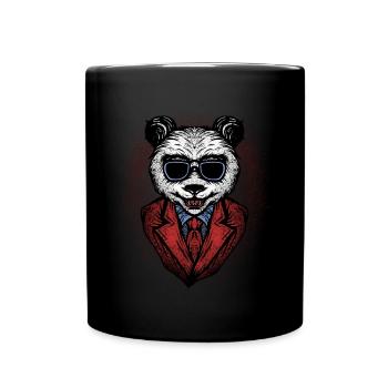 Halloween Gift Panda Skeleton Panda Bear Horror - Full Colour Mug - black - Front