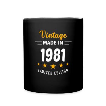 Vintage made in 1981 - Full Colour Mug - black - Front