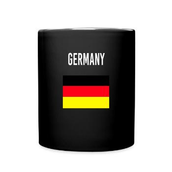 Deutschland FLAGGE - Tasse einfarbig - Schwarz - Vorne