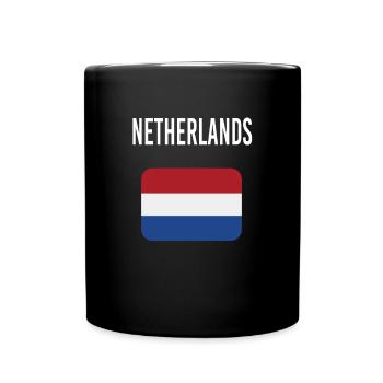 Netherlands FLAG - Full Colour Mug - black - Front