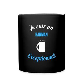 Je suis un Exceptionnel barman - Mug uni - noir - Devant