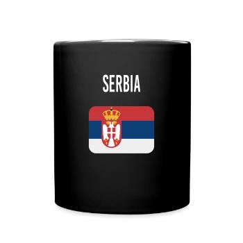 Serbia FLAG - Full Colour Mug - black - Front
