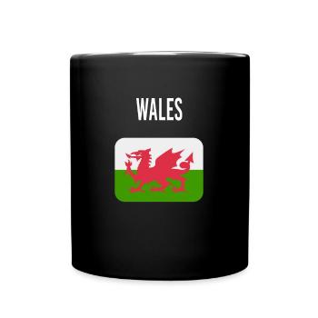 Wales FLAG - Full Colour Mug - black - Front