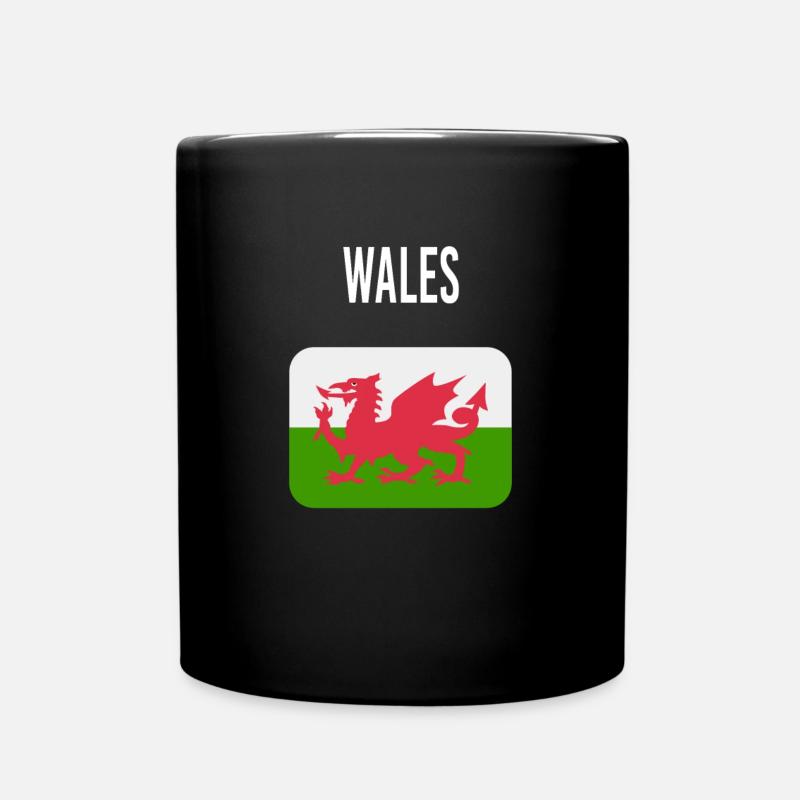 Wales FLAG - Full Colour Mug - black