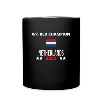 Pays-Bas Champion du Monde 2022 - Mug uni - noir - Devant