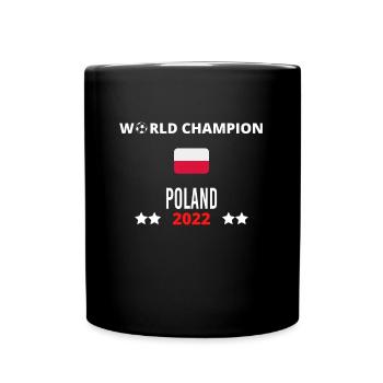 Pologne Championne du Monde 2022 - Mug uni - noir - Devant