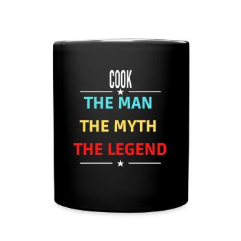 Der Mann Der Mythos Die Legende COOK - Tasse einfarbig - Schwarz - Vorne