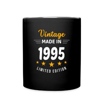 Jahrgang 1995 - Tasse einfarbig - Schwarz - Vorne