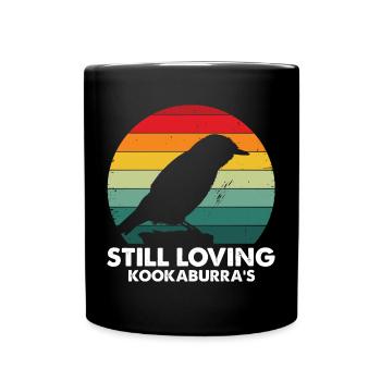 Kookaburra Design and Laughing Bird - Full Colour Mug - black - Front