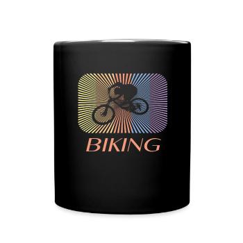 biking - Tasse einfarbig - Schwarz - Vorne