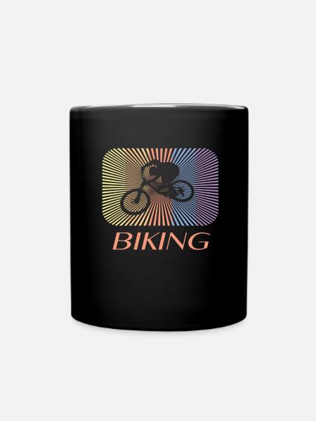 biking - Tasse einfarbig - Schwarz