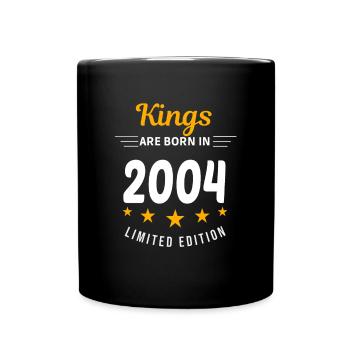 Kings ARE BORN IN 2004 - Full Colour Mug - black - Front