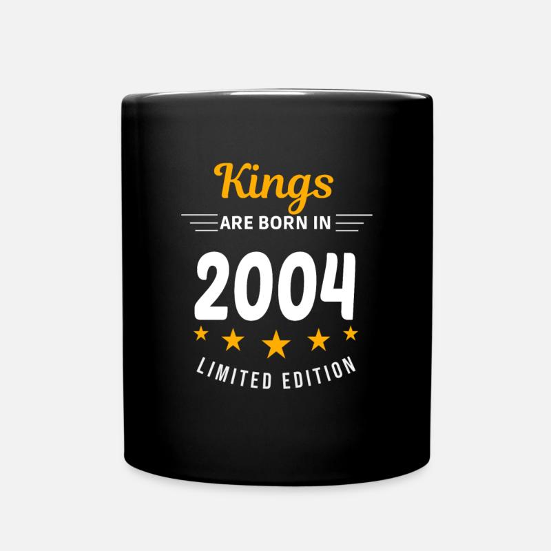 Kings ARE BORN IN 2004 - Full Colour Mug - black