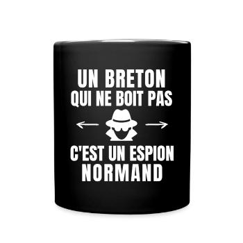 Bretagne, bretagne humour, breton - Mug uni - noir - Devant
