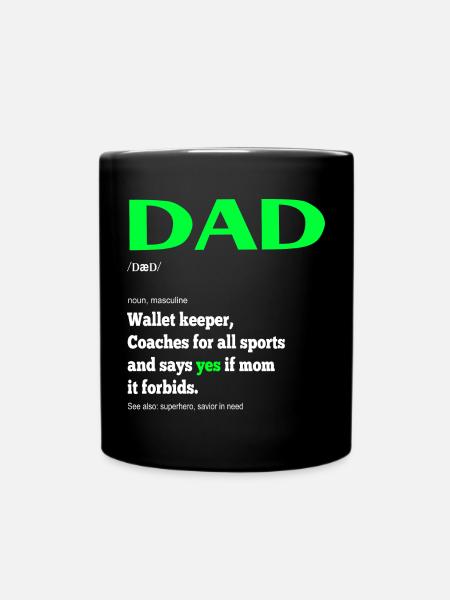 Best Definition for Dad - Full Colour Mug - black