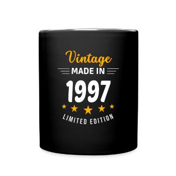 Jahrgang 1997 - Tasse einfarbig - Schwarz - Vorne