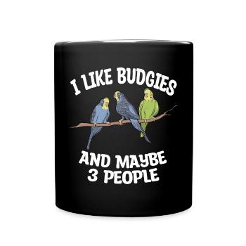 Amoureux de Budgerigar - Mug uni - noir - Devant