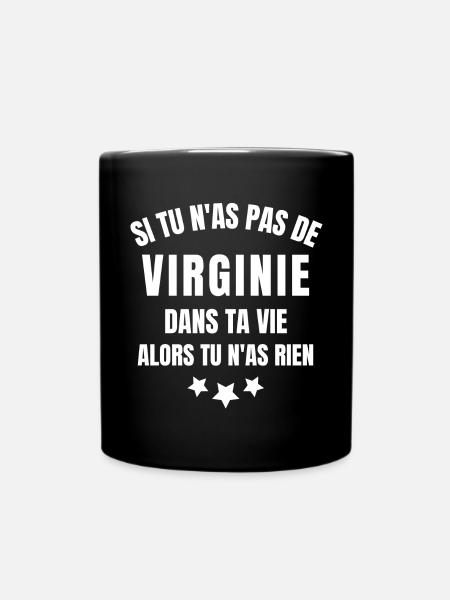 Virginie, anniversaire Virginie, prénom Virginie - Mug uni - noir