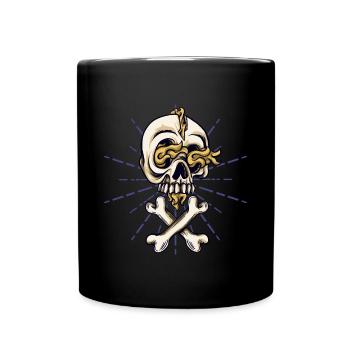Halloween Costume Spider Monster Spooky Skull - Full Colour Mug - black - Front