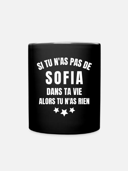 Sofia, prénom Sofia, anniversaire Sofia - Mug uni - noir