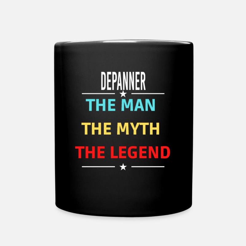 The Man The Myth The Legend DEPANNER - Full Colour Mug - black