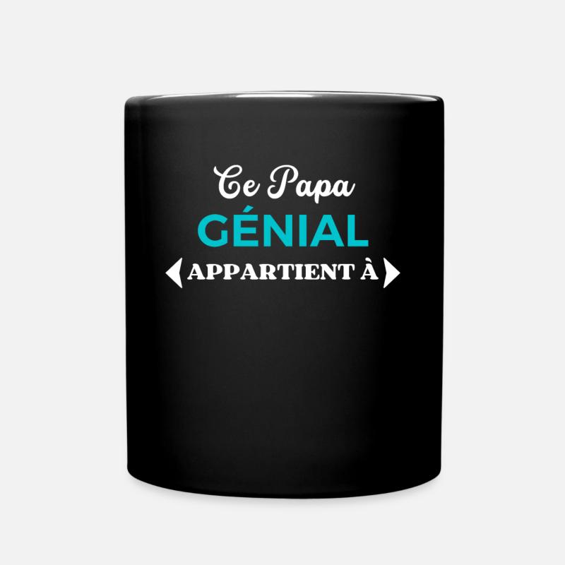 AJOUTEZ PRÉNOMS personalisable CE PAPA GÉNIAL - Mug uni - noir