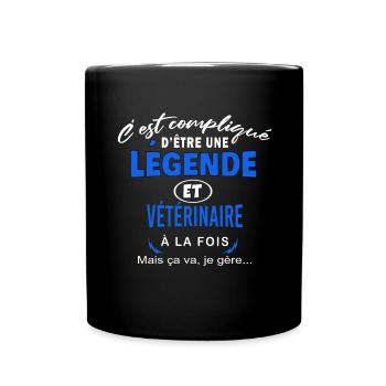 humour Légende et VÉTÉRINAIRE cadeau - Mug uni - noir - Devant