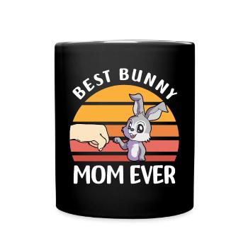 Lapins Maman | Animaux de compagnie Lapin Rongeurs Idée cadeau - Mug uni - noir - Devant