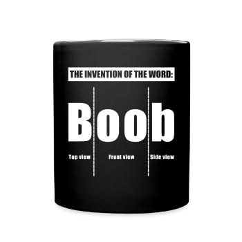 L’invention du mot | drôles de dictons, seins - Mug uni - noir - Devant