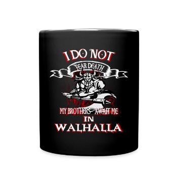 Wikinger Krieger Odin Walhalla nordisch - Tasse einfarbig - Schwarz - Vorne