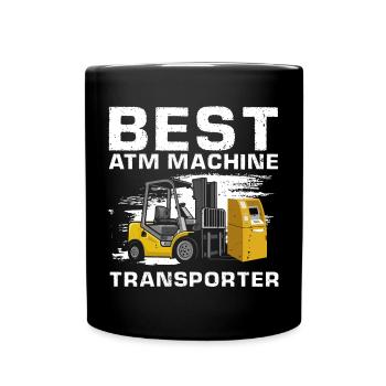 Warehouse drivers and warehouse workers for forklifts - Full Colour Mug - black - Front