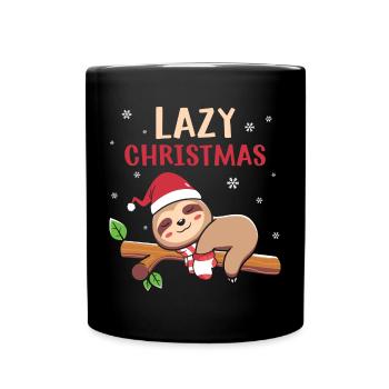 Noël paresseux - Mug uni - noir - Devant