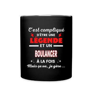C'est compliqué phrase drôle BOULANGER - Mug uni - noir - Devant
