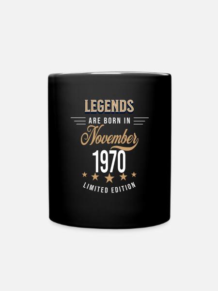 Les légendes sont nées en novembre 1970 - Mug uni - noir